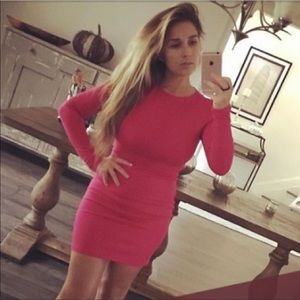 Hot pink Kittenish bodycon dress XS